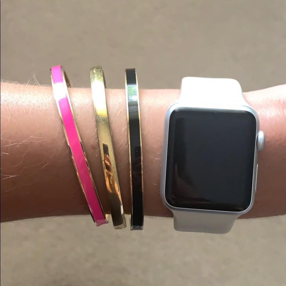 SET OF 3 KATE SPADE ENGRAVED BANGLES